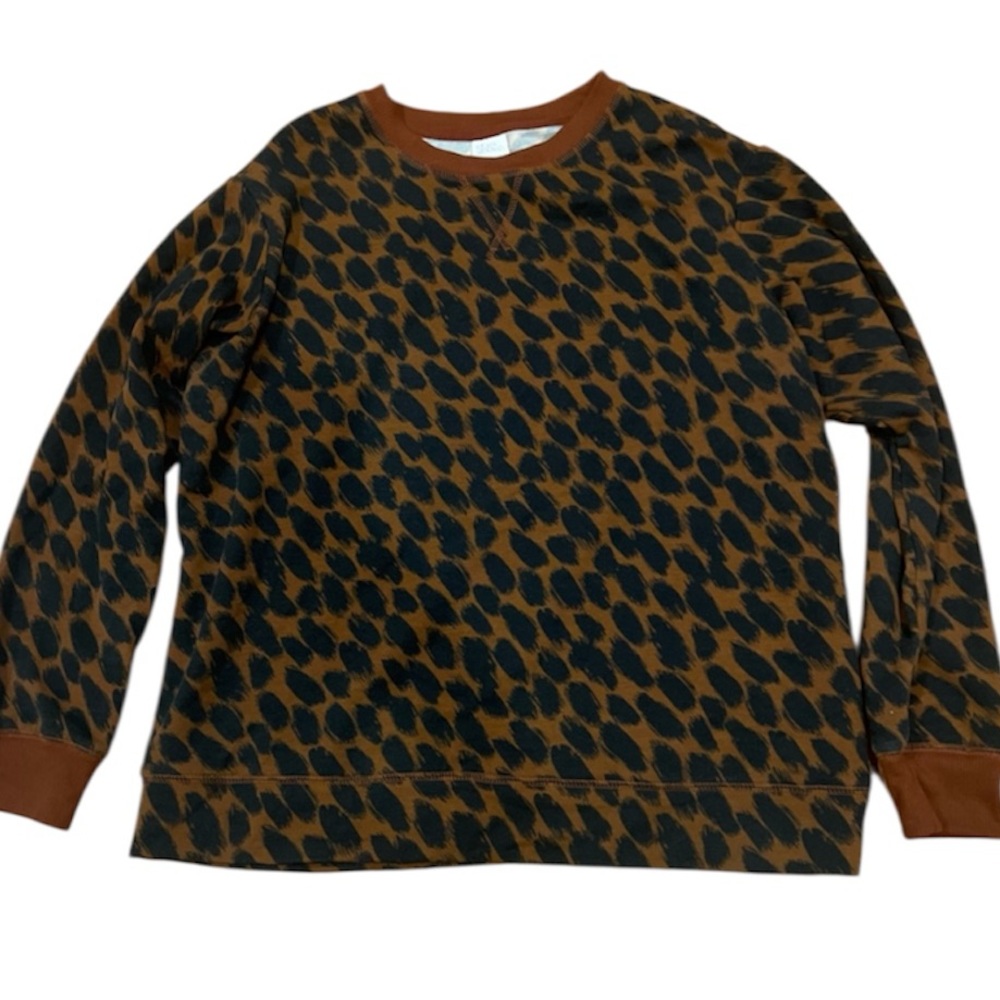 Stars Above Brown and Black Crewneck Sweater